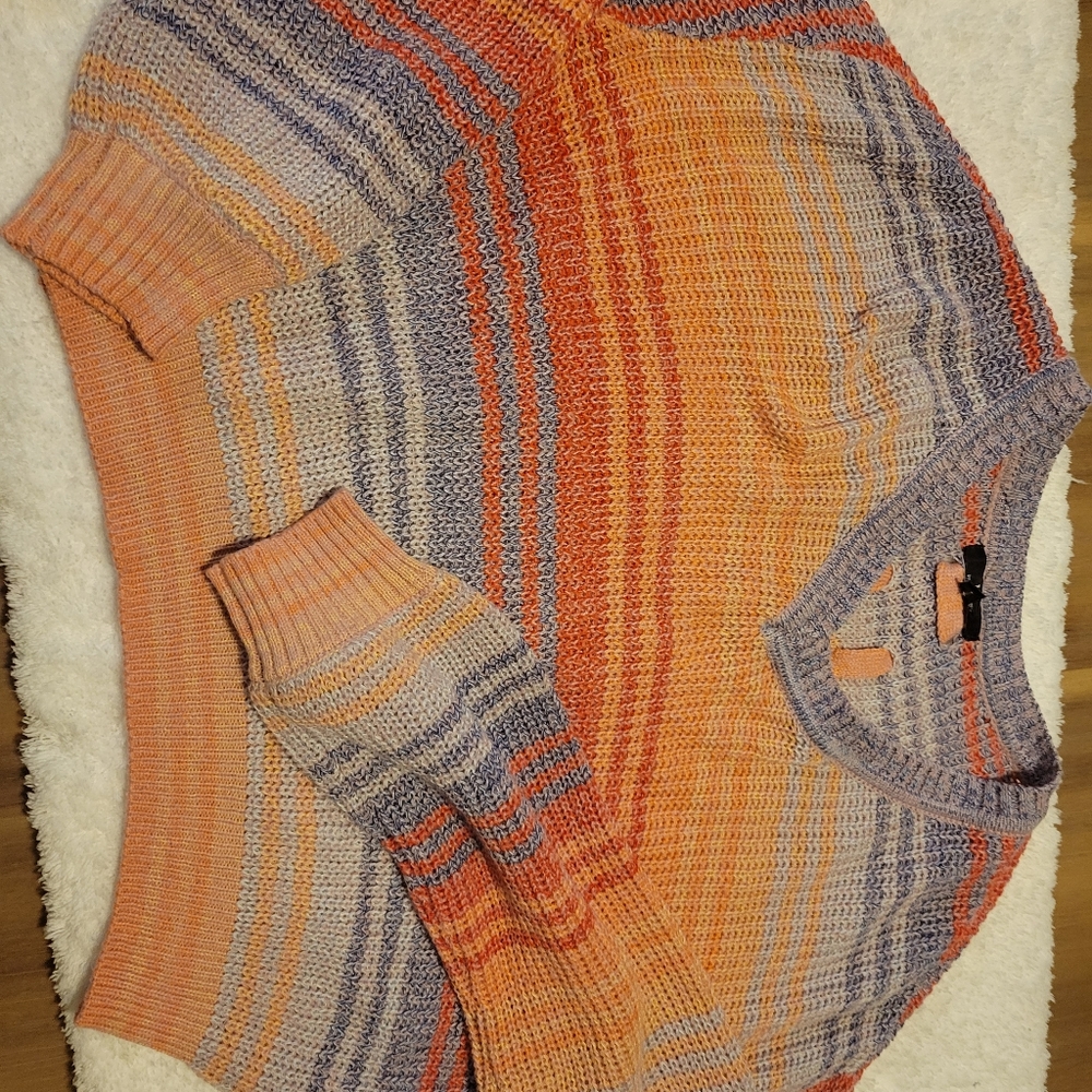 MM by My Michelle sweater. Brand new. Size medium. Colorful purple blue orange.